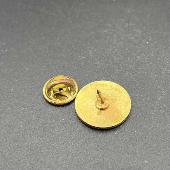 Vintage Gianni Versace G.V 90's Lapel pin Designer Italy Employee Service brooch